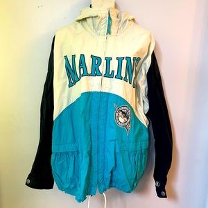 Florida Marlins mirage light jacket adult XL vntg